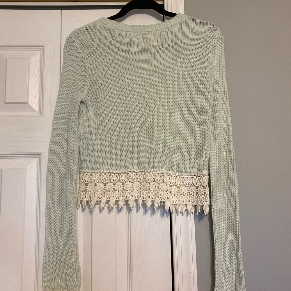 LA hearts light teal sweater